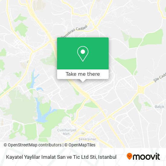 Kayatel Yaylilar Imalat San ve Tic Ltd Sti map