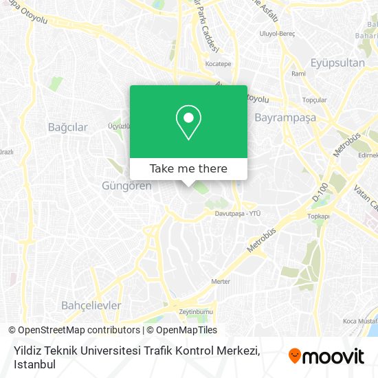 Yildiz Teknik Universitesi Trafik Kontrol Merkezi map