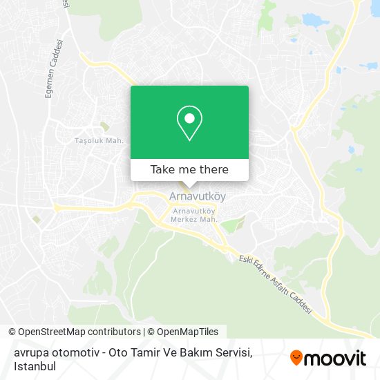 avrupa otomotiv - Oto Tamir Ve Bakım Servisi map