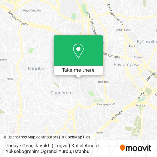Türkiye Gençlik Vakfı ( Tügva ) Kut'ul Amare Yükseköğrenim Öğrenci Yurdu map