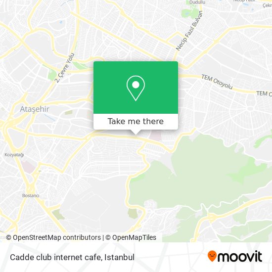 how to get to cadde club internet cafe in atasehir by bus train ferry or cable car