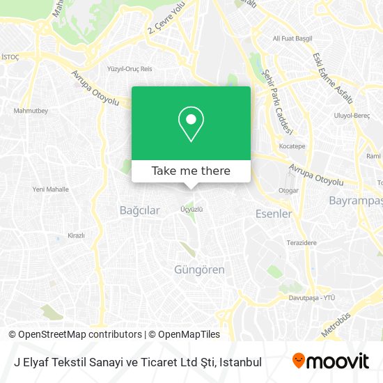 J Elyaf Tekstil Sanayi ve Ticaret Ltd Şti map