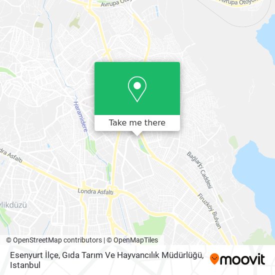 Esenyurt İlçe, Gıda Tarım Ve Hayvancılık Müdürlüğü map