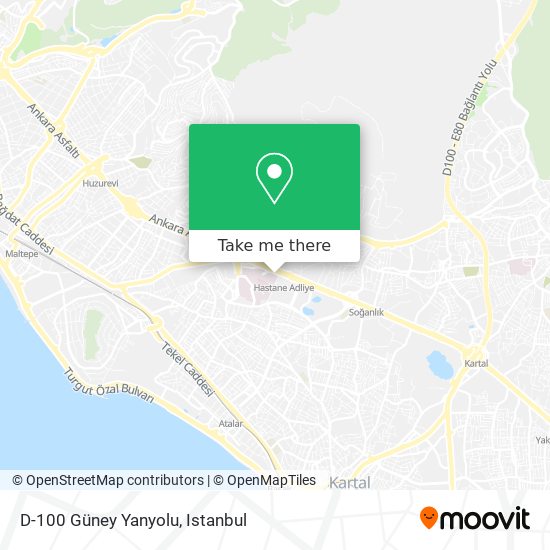 D-100 Güney Yanyolu map