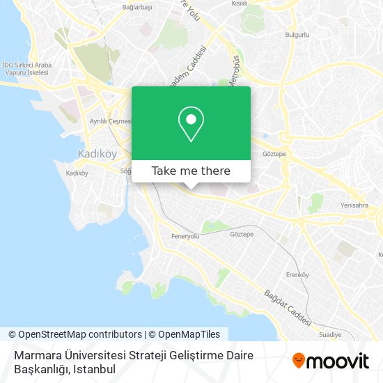 Marmara Üniversitesi Strateji Geliştirme Daire Başkanlığı map