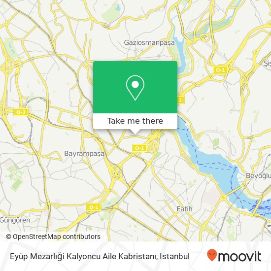 Eyüp Mezarlıği Kalyoncu Aile Kabristanı map