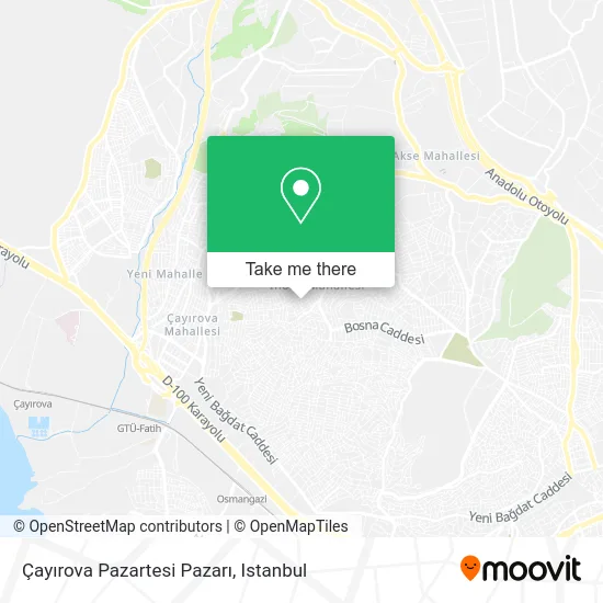 Çayırova Pazartesi Pazarı map