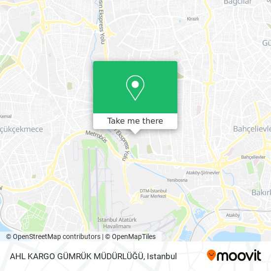 AHL KARGO GÜMRÜK MÜDÜRLÜĞÜ map