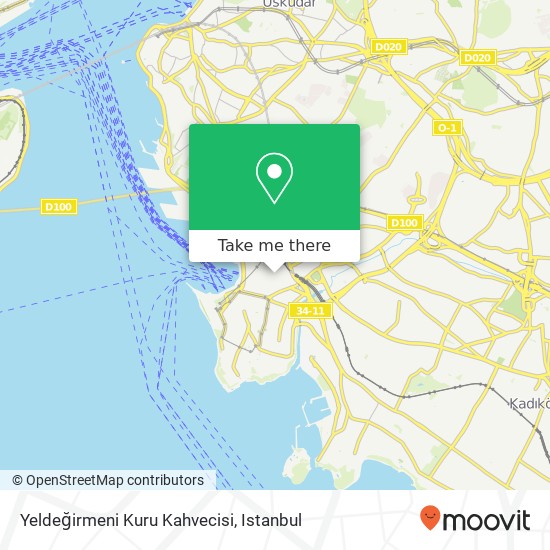 Yeldeğirmeni Kuru Kahvecisi map