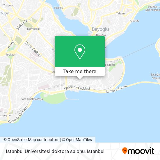 Istanbul Üniversitesi doktora salonu map