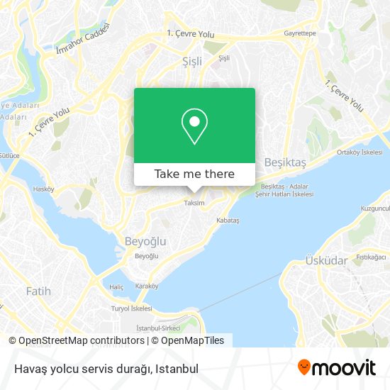 Havaş yolcu servis durağı map