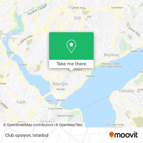 how to get to club opsiyon in beyoglu by bus metro or cable car