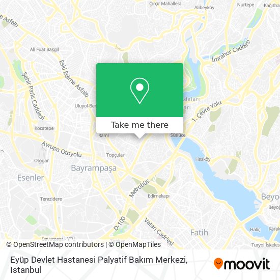 Eyüp Devlet Hastanesi Palyatif Bakım Merkezi map