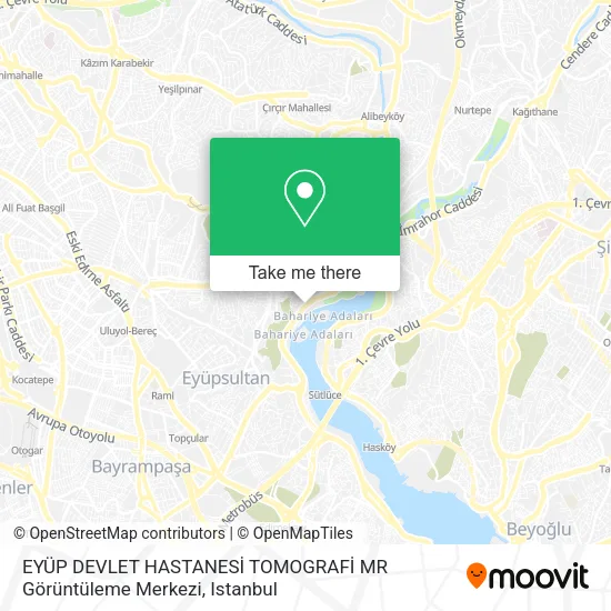 EYÜP DEVLET HASTANESİ TOMOGRAFİ MR Görüntüleme Merkezi map