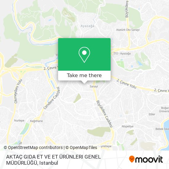 AKTAÇ GIDA ET VE ET ÜRÜNLERI GENEL MÜDÜRLÜĞÜ map