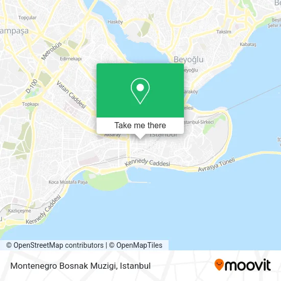Montenegro Bosnak Muzigi map