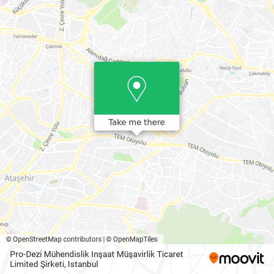 Pro-Dezi Mühendislik Inşaat Müşavirlik Ticaret Limited Şirketi map