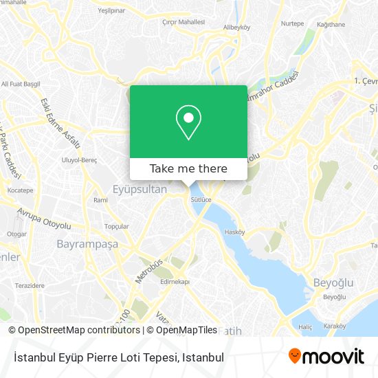 İstanbul Eyüp Pierre Loti Tepesi map