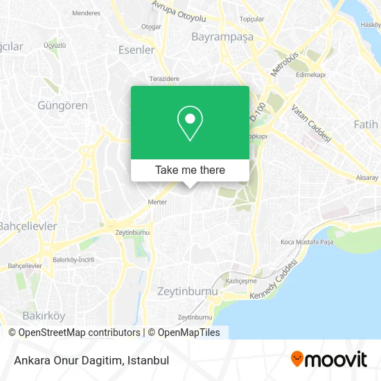 Ankara Onur Dagitim map