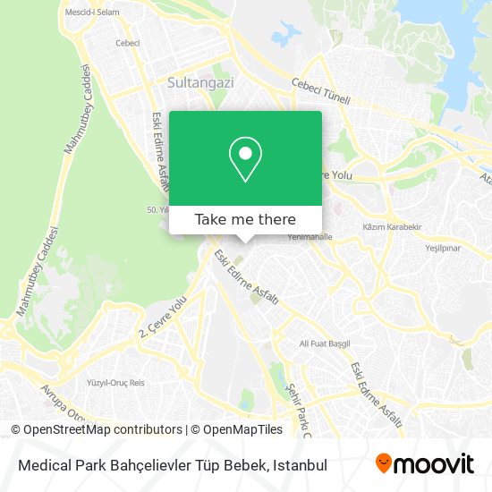 Medical Park Bahçelievler Tüp Bebek map