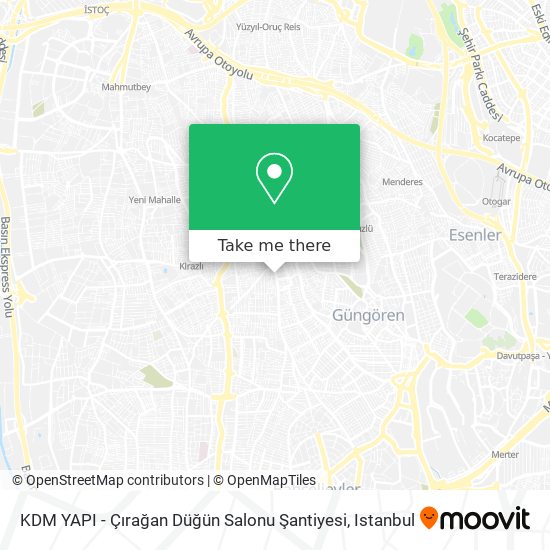 KDM YAPI - Çırağan Düğün Salonu Şantiyesi map