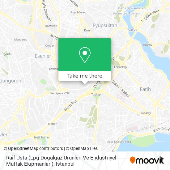 Raif Usta (Lpg Dogalgaz Urunleri Ve Endustriyel Mutfak Ekipmanlari) map