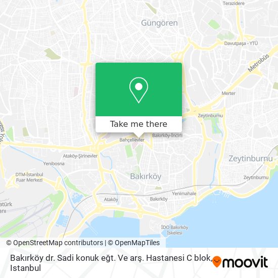 Bakırköy dr. Sadi konuk eğt. Ve arş. Hastanesi C blok map