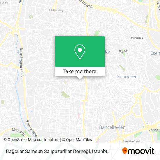 Bağcılar Samsun Salıpazarlilar Derneği map