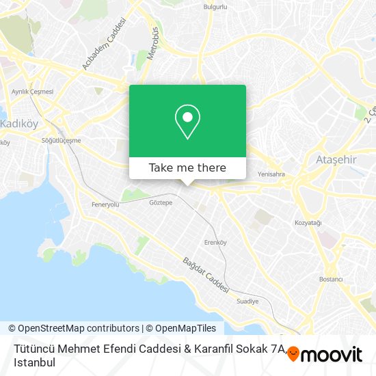 Tütüncü Mehmet Efendi Caddesi & Karanfil Sokak 7A map