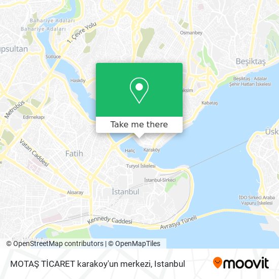 MOTAŞ TİCARET karakoy'un merkezi map