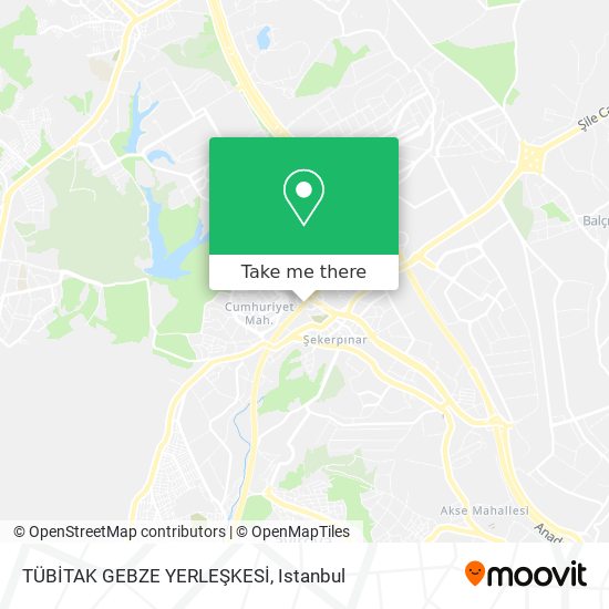 TÜBİTAK GEBZE YERLEŞKESİ map