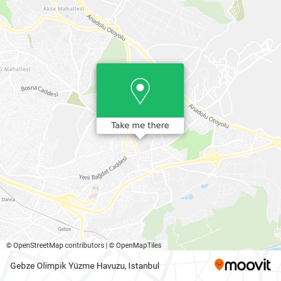 Gebze Olimpik Yüzme Havuzu map