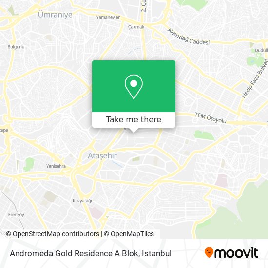 Andromeda Gold Residence A Blok map