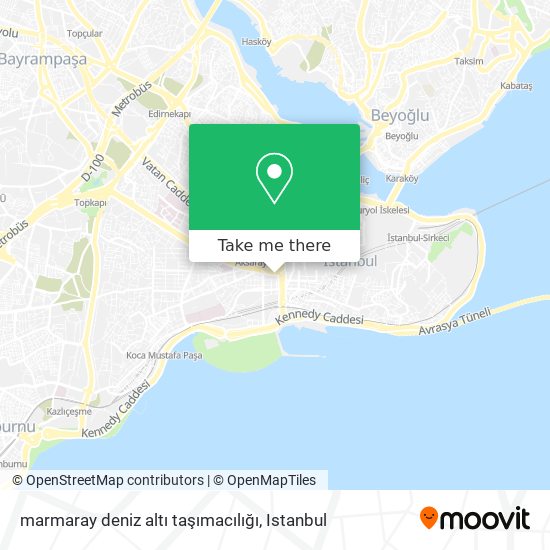 marmaray deniz altı taşımacılığı map