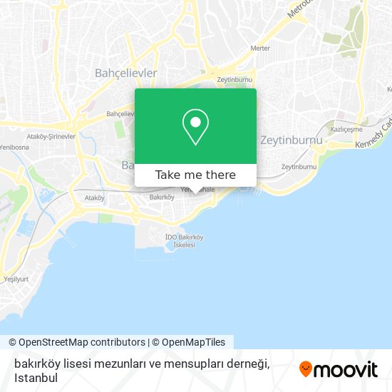 bakırköy lisesi mezunları ve mensupları derneği map