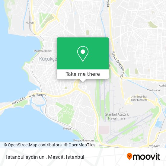 Istanbul aydin uni. Mescit map