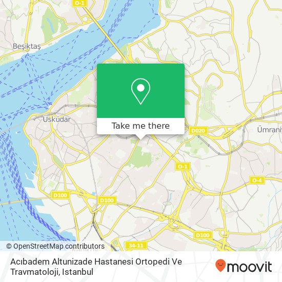 Acıbadem Altunizade Hastanesi Ortopedi Ve Travmatoloji map