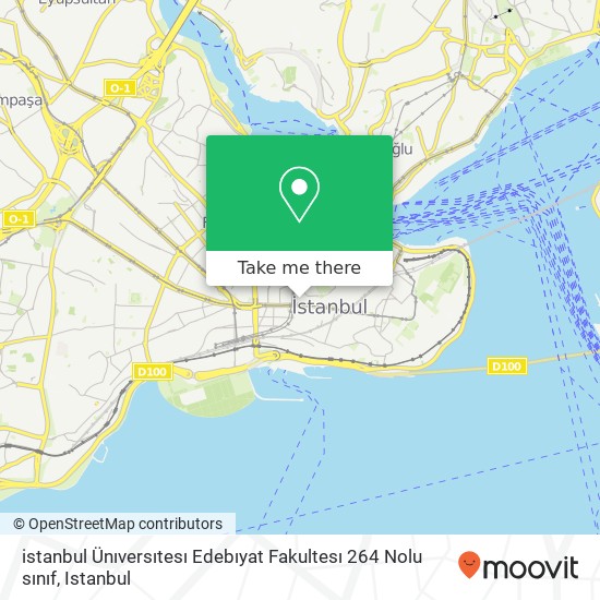 istanbul Ünıversıtesı Edebıyat Fakultesı 264 Nolu sınıf map