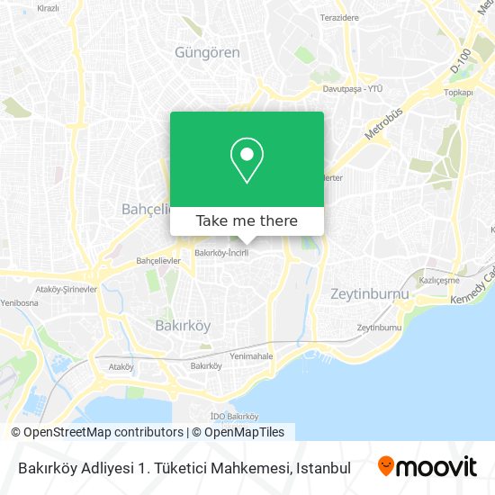 Bakırköy Adliyesi 1. Tüketici Mahkemesi map