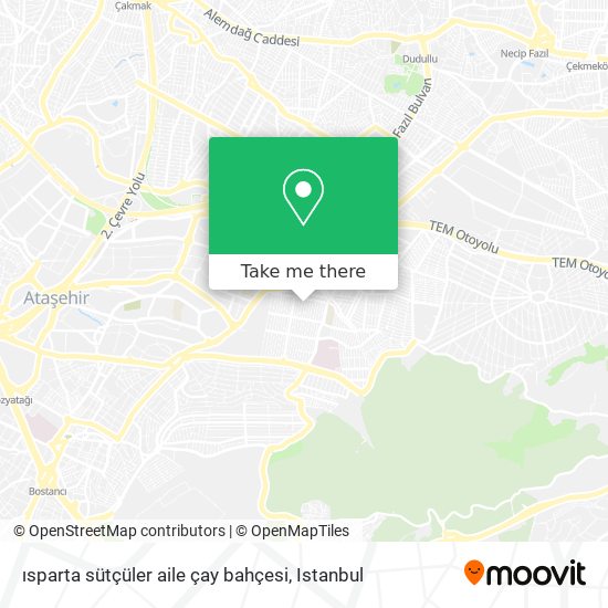 ısparta sütçüler aile çay bahçesi map