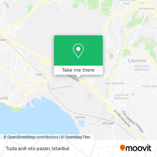 Tuzla acık oto pazarı map