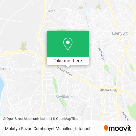 Malatya Pazarı Cumhuriyet Mahallesi map