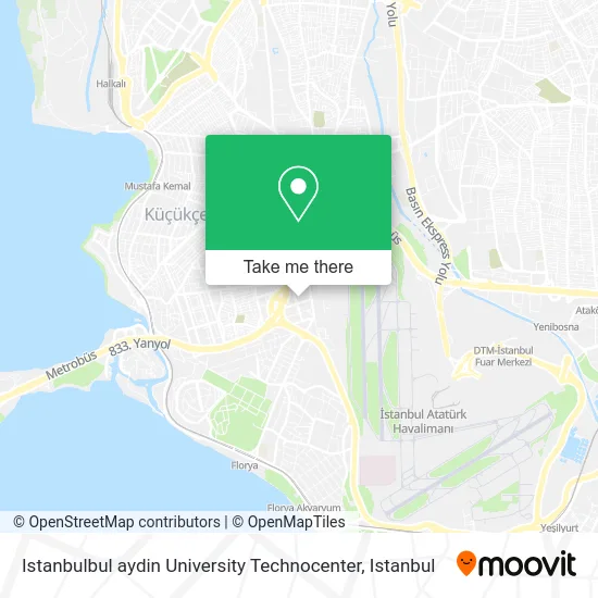 Istanbulbul aydin University Technocenter map