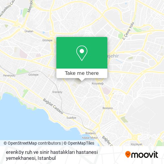 erenköy ruh ve sinir hastalıkları hastanesi yemekhanesi map