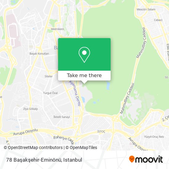 78 Başakşehir-Eminönü map