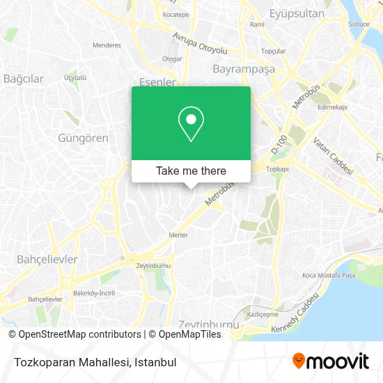 Tozkoparan Mahallesi map