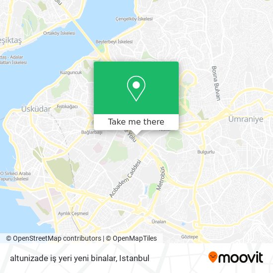 altunizade iş yeri yeni binalar map