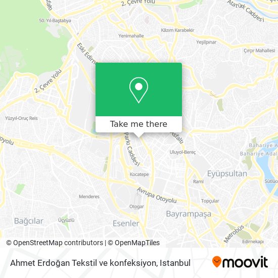 Ahmet Erdoğan Tekstil ve konfeksiyon map