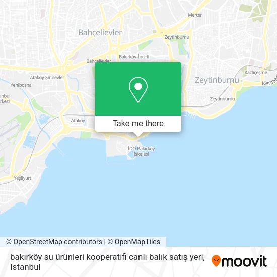 bakırköy su ürünleri kooperatifi canlı balık satış yeri map