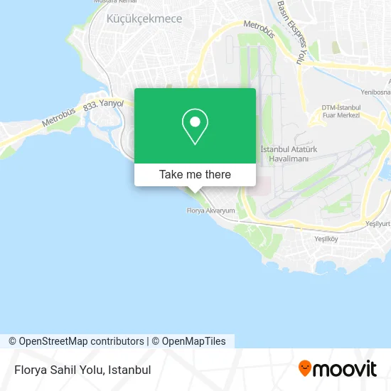 Florya Sahil Yolu map
